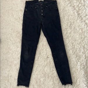 Madewell Button Fly 9” Rise Skinny Jeans